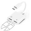 YAODHAOD Doppio adattatore USB C audio e caricabatteria, splitter per auricolari tipo C con PD 30 W di ricarica rapida adatto per Samsung S21 S20 FE 5G Ultra, Note 20 10, iPad Pro, Pixel 2 3 4 5