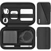 Lacdo Organizer Cavi Borse Accessori Elettronici Borsa da Viaggio Custodia Cavi Cavo da viaggio per Caricabatterie, mouse, cavo, chiavetta USB, scheda SD, power bank Borsa piccola, Nero
