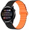 Koelaa 22mm Cinturino Magnetico Compatibile con Garmin Forerunner 265/255/965/Vivoactive 4/Venu 2/Venu 3, Sportivo, Cinturino Magnetiche in Silicone Morbido e Traspirante-Nero+Arancione