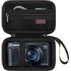 Elonbo Custodia per Fotocamera per Sony RX100 VII/ RX100 VI/ RX100 V/ RX100 IV/ RX100 III Fotocamera Digitale Compatta, Supporto di Archiviazione Della Videocamera in Streaming. Nero