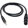 System-S Cavo audio XLR 100 cm 3 poli femmina a jack AUX 3,5 mm 3 poli, adattatore TRS