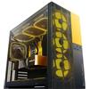 Geometric Future Ventilazione M5, torre centrale in vetro temperato con pannello a rete, case da gioco E-ATX/ATX, flusso d'aria elevato, tipo C, supporto 420/360 Rad, ventola ARGB PWM da 140 mm x 5