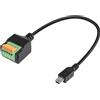 QIANRENON Connettore Mini USB Senza Saldatura - Cavo Corto Maschio a 5 Pin, Morsettiera a Molla, Adattatore Plug per Ricarica Dati - Fai Da Te