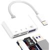 HOYULLI Lettore Schede SD Lightning(4in1)per IPhone 14 Pro USB OTG 3.0 Cavo Adattatore Micro SD Card Reader Per Apple Fotografica Esterna Camera Scheda Memoria Chiavetta Macchina Telefono Trasferire Per iPad