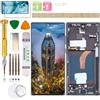 Gadget Troops Kit di ricambio per display LCD (senza impronte digitali) per Samsung Galaxy S22 Ultra SM-S908B/DS, S908B, S908U, S908U1, S908W, S908N, S9080, S908E, colore nero