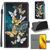 YIRRANZD Cover per Xiaomi Poco X3 Pro/Poco X3 / Poco X3 NFC, Protettiva Portafoglio in Pelle PU Cover Libro [Verniciato], Flip Caso Antiurto Custodia per Poco X3 Pro / X3 / X3 NFC (Farfalla C)