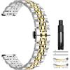 KeHowy 22mm Cinturini per Huawei Watch GT 7 46mm/GT7 Pro/GT 6 46mm/GT6 Pro | per Huawei Watch GT 5/5 Pro 46mm/GT 4/GT3 (46 mm),Watch 4/5 46mm, Cinturino in Acciaio Inossidabile in Metallo, Argento/Oro