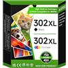 Firstoner Cartucce d'inchiostro 302XL per cartucce d'inchiostro originali HP 302, confezione combinata 302XL, per Envy 4520 4523 4524 4527 Deskjet 2130 3630 3636 Officejet 3830 3831 3835 (colore nero)