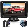 Vtopek Telecamera Posteriore Auto AHD 1080P con Monitor LCD 4,3 Telecamera Posteriore IP68 Impermeabile Visione Notturna 140° Grandangolare Retrocamera Auto per Camper Camion
