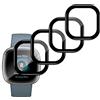 Ydiciv 4 pezzi Pellicola Protettiva Compatibile con Fitbit Versa 4 Pellicola in Vetro Temperato,copertura totale curva 3D, HD Protezione Schermo, Anti-Graffio, Senza Bolle