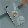 EYZUTAK Custodia per iPhone 7/8/SE 2020/SE 2022 5G/SE 3/SE 2,Custodia in Silicone TPU Sottile Sottile con Anello a 360 Gradi Cavalletto Magnetico Antiurto per la Copertura dell'auto-Grigio