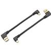 baolongking Cavo USB 2.0 da angolato a sinistra a micro B angolato verso destra, cavo di sincronizzazione dati e ricarica