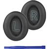Adhiper Q20 Cuscinetti Auricolari Proteici in Pelle Cuscinetti per Cuffie con Cancellazione del Rumore Parti di Ricambio per Cuffie Compatibile con Anker Soundcore Life Q20 Cuffie (nero)