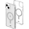 Urban Armor Gear Custodia Plyo compatibile Apple iPhone 14 Plus [compatibile ricarica wireless/carica magnetica, angoli morbidi e resistenti agli urti, bordo rialzato] ice (trasparente)