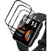 Quanen Electronic Schermo Pellicola Protettiva per Xiaomi Redmi watch 2 lite, [4 Pezzi] Anti Graffio, Senza Bolle, Copertura Completa 3D, Bordo Curvo, Flessibile HD PET Trasparente Pellicola Proteggi Schermo