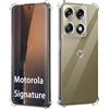 GIOPUEY Cover Compatibile con Motorola Signature, TPU Ultrasottile HD Case, Protezione del Cuscino d'Aria - Trasparente