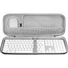 GEEKRIA Custodia per tastiera Geekria, busta da viaggio rigida e protettiva, compatibile con Apple Magic Keyboard con tastierino numerico e custodia combo Apple Magic Mouse (grigio chiaro)