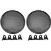 Jadeshay Griglie Per Altoparlanti Universali da 8 Pollici, Copertura Per Griglia Per Altoparlanti da 2 Pezzi Per Camper, Protezione Per Griglia in Rete Per Subwoofer in Metallo Nero in Metallo