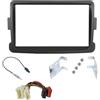 Sound Way Kit di Montaggio Autoradio, Telaio Frontale 2 DIN con Supporti, Adattatore Antenna, Cavo Adattatore Connettore ISO Compatibile con Renault Dacia