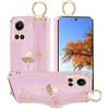 Kainevy Cover per Oppo Reno 10 Pro 5G Con Cordino Silicone Morbido Antiurto Slim Custodia per Oppo Reno 10 Pro Cover con Anello Resistente Aesthetic Protezione Case Per Donna e Bambina (Viola)