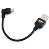 System-S Mini Cavo Dati USB Cavo di Ricarica con Spina angolare a 90°, 90°, Angolo Destro, 10 cm