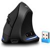 Zeerkeer Mouse verticale ergonomico con DPI regolabile per gamer/PC/laptop/desktop (wireless)