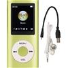 PUSOKEI Lettore MP3 Elegante Lettore Musicale Multifunzionale con Audio Lossless con Auricolari,Lettore Musicale Portatile MP3 con Schermo LCD Sottile da 1,8 Pollici,Supporto Scheda di Memoria 64G(Verde)