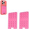 Vilbocr Supporto per telefono con ventosa in silicone, 2 pezzi, supporto per telefono con ventosa adesiva, supporto per telefono con ventosa antiscivolo, impugnatura a ventosa per telefono con
