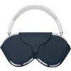kwmobile Custodia Cuffie Over Ear Compatibile con Apple AirPods Max - Porta Cuffie Silicone - Cover Auricolari Over Ear ardesia scuro