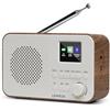 LEMEGA Radio DAB+ portatile con Bluetooth I batteria ricaricabile 15 ore di riproduzione o alimentazione a corrente I Display a colori Piccola radio DAB con sveglia I radio FM, 40 preset, jack per cuffie I