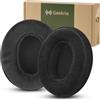 Geekria Cuscinetti auricolari in velluto con memory foam sostitutivi per Audio-Technica ATH-M50X, ATH-M50xBT2, ATH-M40X, ATH-M30X, ATH-M20X, ATH-M10, parti di riparazione con guida video (Nero)