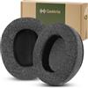 Geekria Cuscinetti in lino comfort di ricambio per Audio-Technica ATH-M50XBT, M50xBT2, M50X, M40X, M30X, M20X, M10X, cuffie ATH-ANC9, parti di riparazione con guida video (Grigio scuro)