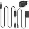 Raeisusp Cavo del driver USB da 5V-8.4V ACK-E18 + QC3.0 USB cavo di carica + DR-E18 LP-E17 Batteria Fittizia DC Grip per Canon 750D Kiss X8i T6i 760D T6S 77D 800D 200D Rebel SL2 R10 R8 R50