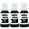 Supply Guy Inchiostro Nero pigmentato compatibili con Epson 113 per EcoTank ET-5850 ET-5800 ET-5150 ET-5170 (3 Flaconi di Inchiostro da 3x127ml)
