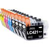 Yowell 10x LC421 Cartucce d'inchiostro Compatibili con Brother LC421 Multipack Cartucce per Brother DCP-J1050DW DCP-J1140DW MFC-J1010DW