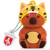 BORLTER CLAMP Chiavetta USB 32GB Simpatica chiavetta a forma di capibara (cappello di tigre) Chiavetta di memoria Novità chiavetta USB Pendrive Regalo per l'archiviazione esterna dei dati