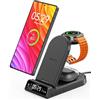 SwanScout Caricatore Wireless per Samsung S25 Ultra, 3 in 1 Stazione di Ricarica per Galaxy S25/S24/S23/Z Flip 7, Base Ricarica Wireless per Samsung Watch 8/8 Classic/Ultra/7/6/Buds 3, SwanScout 702S