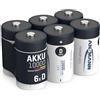 ANSMANN Mono D Akku Tipo 10.000mAh Batteria Ricaricabile ad Alta Capacita 6x Mono D HR20