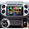 DYNAVIN Android Autoradio Navigatore per VW Golf 5 Plus | Tiguan 2007-2016, 9 pollici OEM Radio con Wireless CarPlay e Android Auto | Head-up Display | Dab+ Radio: D9-83S Premium Flex