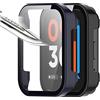 Msiall [2 pezzi] nero blu con Pellicola Protezione Schermo Vetro Temperato per realme watch 3, 9H Durezza PC Case,Bumper,Sottile Case Protettiva Completa per Smart realme watch 3
