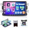 Hikity 2+64G Android 13 Autoradio 8'' per Renault Dacia Sandero Duster