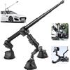 BONJUME Set Di Supporto Per Auto Con Tripla Ventosa, Supporto Per Auto Con Tripla Ventosa E Morsetto Per Insta360 Gopro Akaso Action Camera Supporto Per Selfie Stick Retrattile Da 28-112 Cm Con Braccio Magico