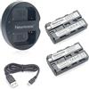 Newmowa NP-F550 Batteria (Confezione da 2) e Doppio Caricatore USB per Sony NP-F550 e Sony CCD-SC55 TR516 TR716 TR818 TR910 TR917