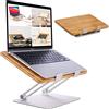 HENNEZ Supporto per computer portatile in legno, regolabile in altezza, supporto per notebook/MacBook