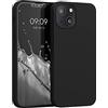 kwmobile Custodia Compatibile con Apple iPhone 13 mini Cover - Back Case per Smartphone in Silicone TPU - Protezione Gommata - nero matt