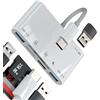 Kefiany Lettore di schede USB C Adattatore USB (6 in 1) Fotocamera SD Card Reader OTG 3.0 High Speed Connection Converter Micro SD/TF Lettore di schede di memoria MacBook Laptop Type-c Android HUB PC