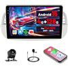 Inefala 4G+128G Android 15 Autoradio per FIAT 500 2007-2015, 9 Touchscreen Stereo Auto Bluetooth con Wireless CarPlay Android Auto GPS WiFi RDS/FM EQ SWC MIC Retrocamera (Bianco)