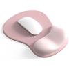 newplenty Tappetino per mouse ergonomico con cuscino in gel, tappetino per mouse con poggiapolsi, base antiscivolo, con imbottitura per il polso, per computer portatile (rosa)