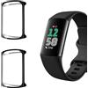 Niboow TPU Cover [2 Pezzi] per Fitbit Charge 6 (Nero+Nero)