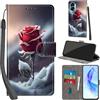 Haninsuze Cover per Honor 90 Lite 5G Custodia Cover Pelle Libro Portafoglio con Porta Carte Magnetica Protezione Antiurto Cuoio Flip Case Custodia Cover per Honor 90 Lite, Rose
